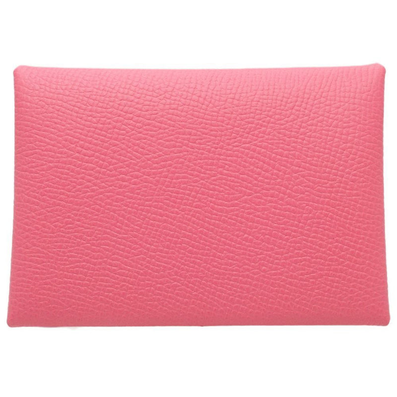 Hermes Calvi Duo Coin Case Leather Pink 083815