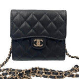 CHANEL Chain Wallet Caviar Skin 22-23AW Champagne