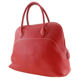 HERMES Bolide Relax 35 Handbag x Taurillon Novillo Rouge Cazac Made in France 2015 Red T Zipper Ladies