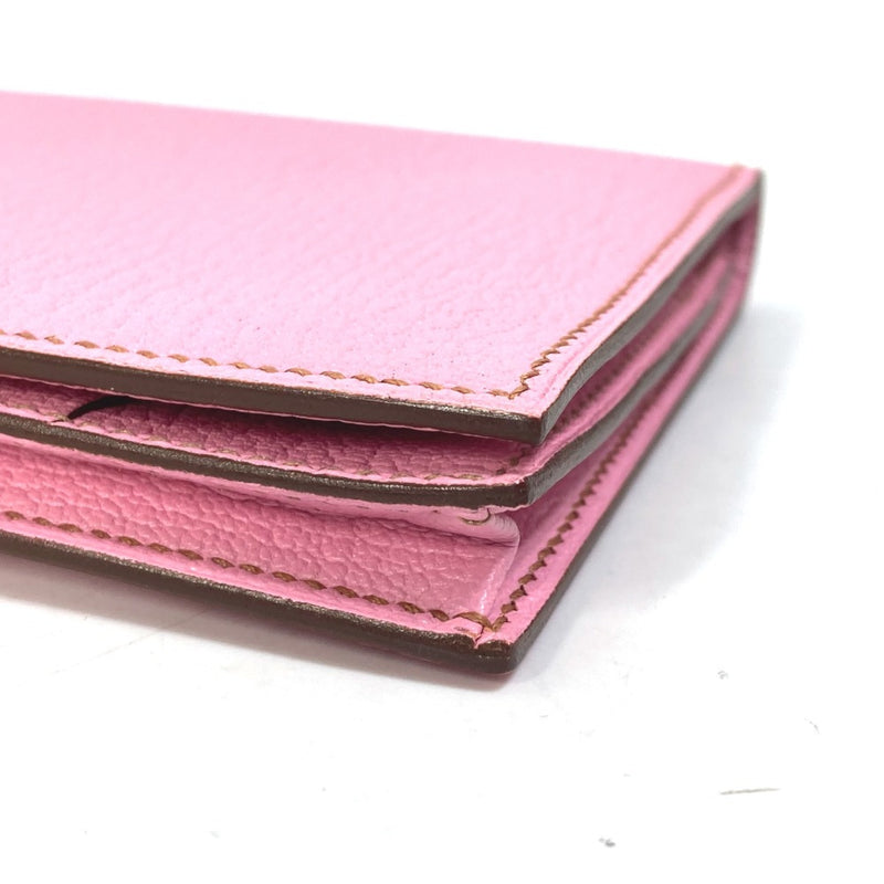 Hermes Long Wallet HHardware Two fold Long Wallet pink SilverHardware