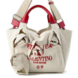 Valentino Garavani Tote Bag Atelier Rose Canvas VALENTINO 2way Shoulder