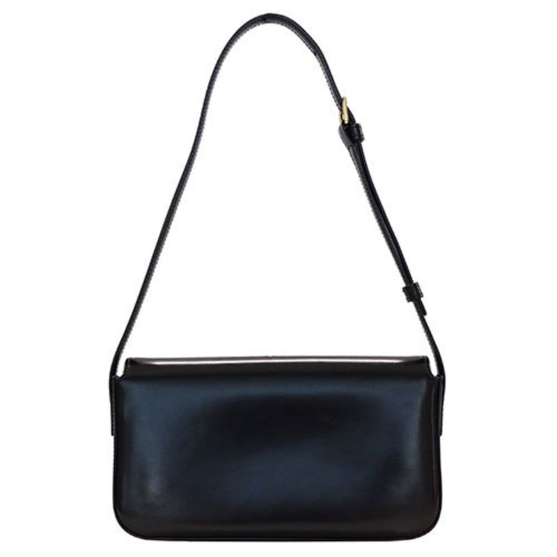 CELINE Women's Shoulder Bag Leather Triomphe Black