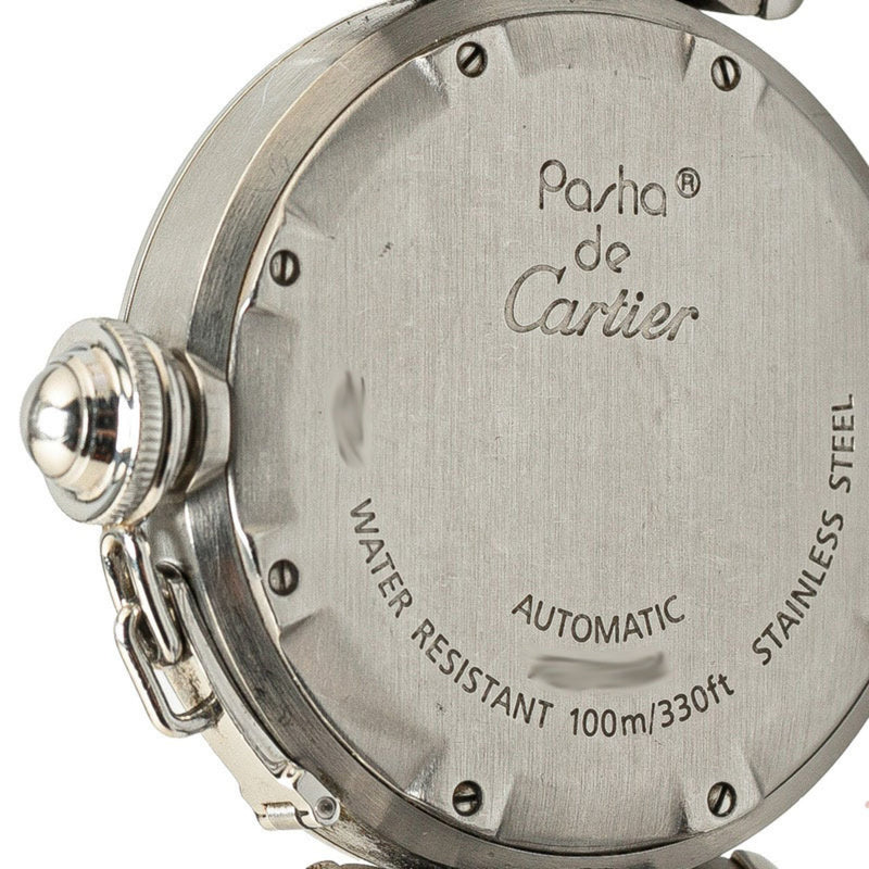 Cartier Pasha C Big Date Watch W31044M7 Automatic White Dial Stainless Steel Women's CARTIER