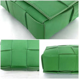 BOTTEGA VENETA Shoulder Bag Cassette Green Maxi Intrecciato 578004 Leather Flap Ladies Compact