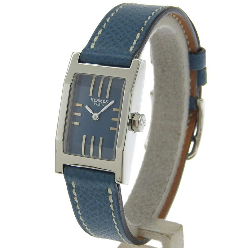 Hermes HERMES Tandem Watch TA1.210 Stainless Steel x Leather □G Quartz Analog Display Blue Dial Women's I220823064