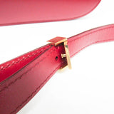 Celine Classic Box Medium 189173 Women's Leather Shoulder Bag Red Color