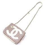 Chanel CC Mark Bag Chain Shoulder Bag White x Red GoldHardware