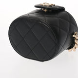 CHANEL Chanel Matelasse Vanity Chain Shoulder Black Women's Lambskin Bag