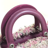 CHRISTIAN DIOR Ginza Limited Le Rose-Bonheur (Happy Rose) 2WAY Shoulder Bag Hand Bag Pink x purple x white