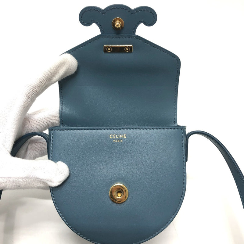 CELINE Triomphe Shoulder Bag blue