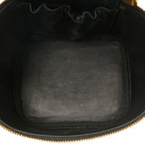 Chanel Coco Mark Handbag Vanity Bag Black Gold Caviar Skin Women's CHANEL