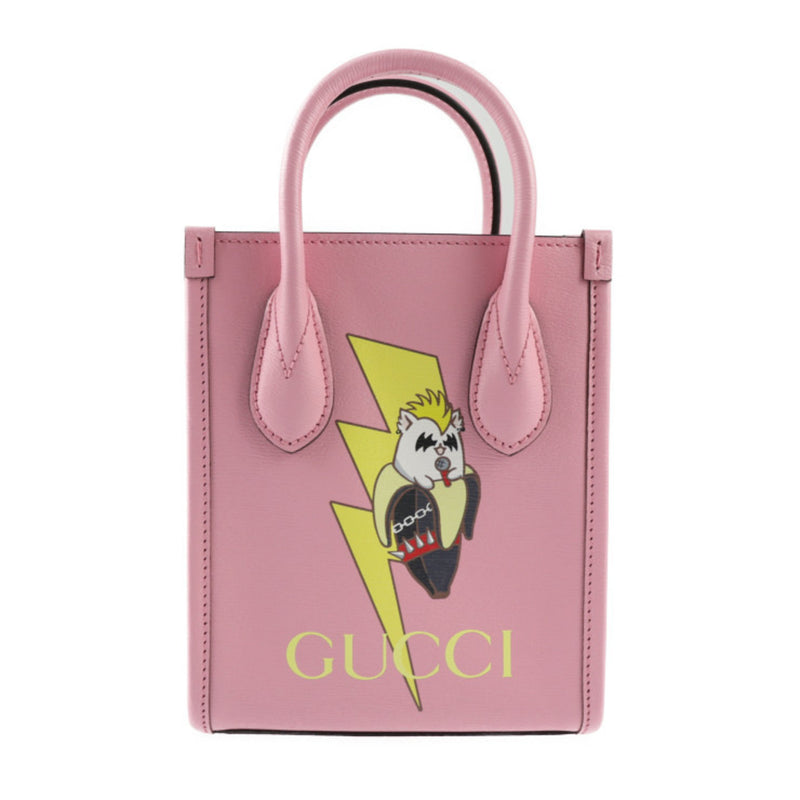 GUCCI Gucci Bananya collaboration handbag 671623 leather pink shoulder bag