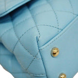 Chanel Handbag Matelasse Chain Shoulder Caviar Skin Light Blue Ladies