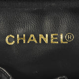 CHANEL Vanity Bag Caviar Skin Coco Mark Handbag A01998 Black Women's