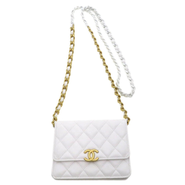 Chanel Chain Wallet Coco Mark Matelasse Shoulder Bag Lambskin Women's CHANEL