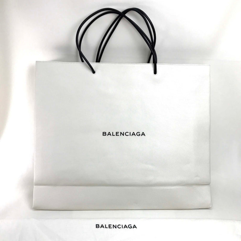 Balenciaga 482543 logo Bag Tote Bag Shoulder Bag White Black