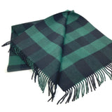 CHRISTIAN DIOR 95CHE200100 Logo fringe Large format shawl Scarf Green Black