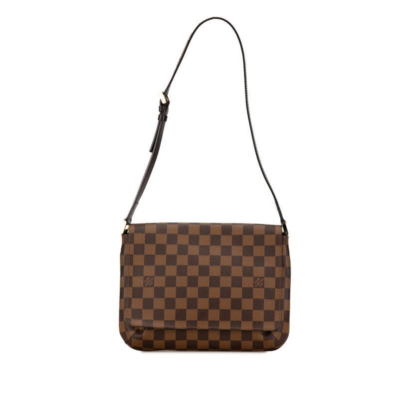 Louis Vuitton Damier Musette Tango Shoulder Bag N51301 Brown PVC Leather Women's LOUIS VUITTON