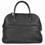 Hermes Bolide 35 Togo Handbag, Black, G Stamp (2003 Production)