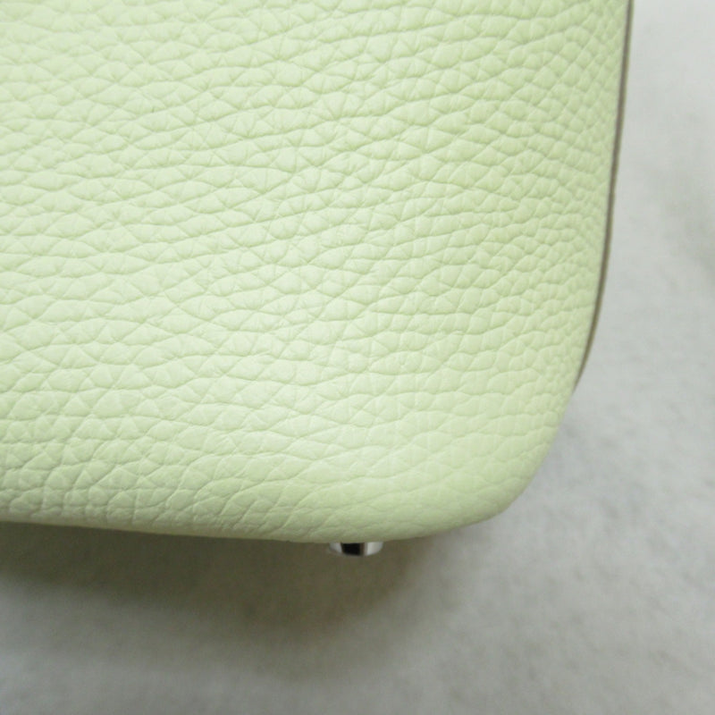 HERMES Picotin Lock PM Handbag Green Jaune Milton/Vert Taurillon Clemence leather Swift leather