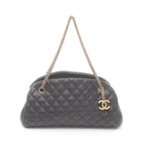 CHANEL Mademoiselle Bowling Bag Shoulder Lambskin (sheepskin) Women's Black