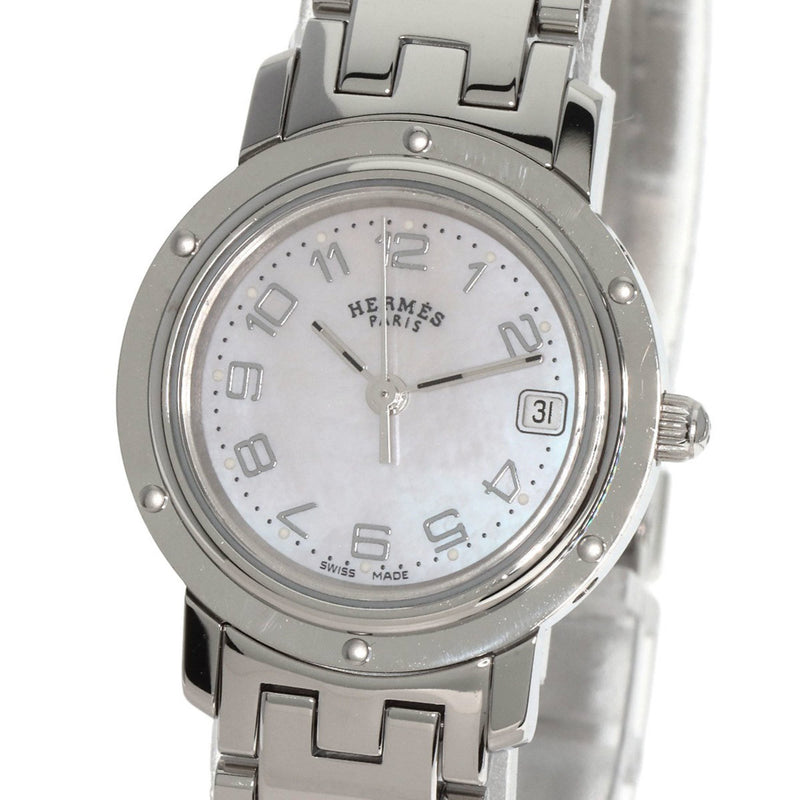 Hermes CL4.210 Clipper Nacle Watch Stainless Steel SS Ladies HERMES