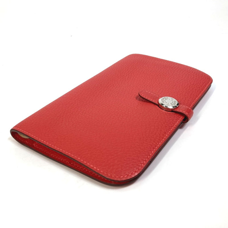 Hermes Dogon GM Bifold Long Wallet Rouge tomato RedBased SilverHardware