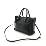 BALENCIAGA Paper A6 Zip Around Handbag, Tote Bag, Shoulder Leather, Black, 370926