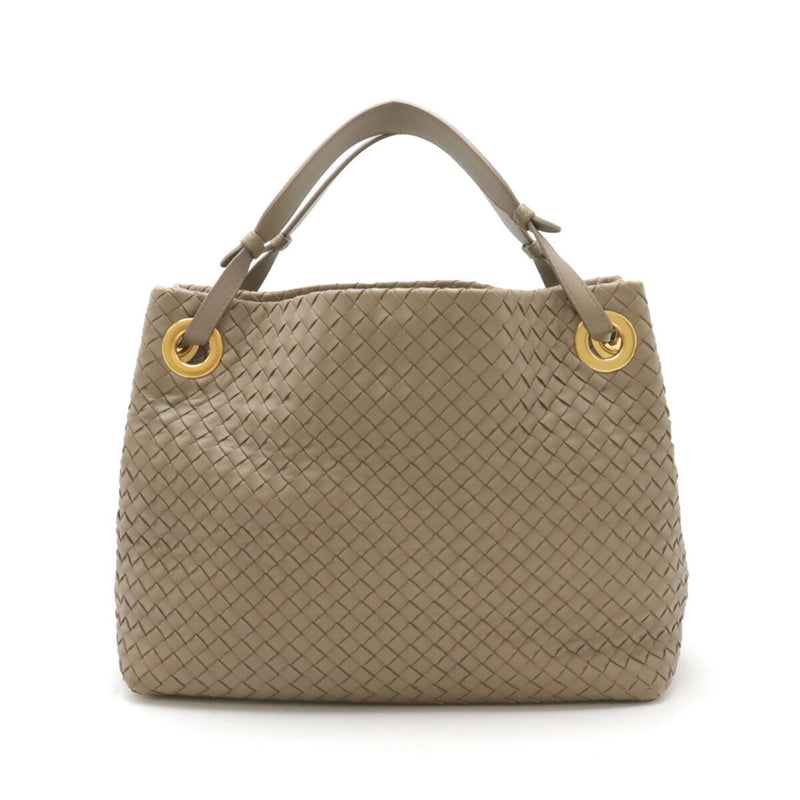 BOTTEGA VENETA Bottega Veneta Intrecciato Tote Bag Shoulder Leather Greige 179320