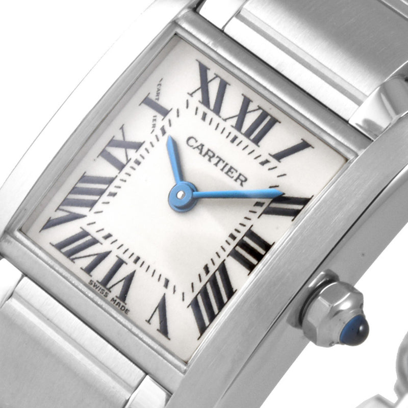 Cartier W51008Q3 2384 Tank Francaise SM Watch Quartz Ivory Dial Stainless Steel Ladies