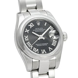 Rolex Datejust 179160 Black Roman Dial Watch Ladies