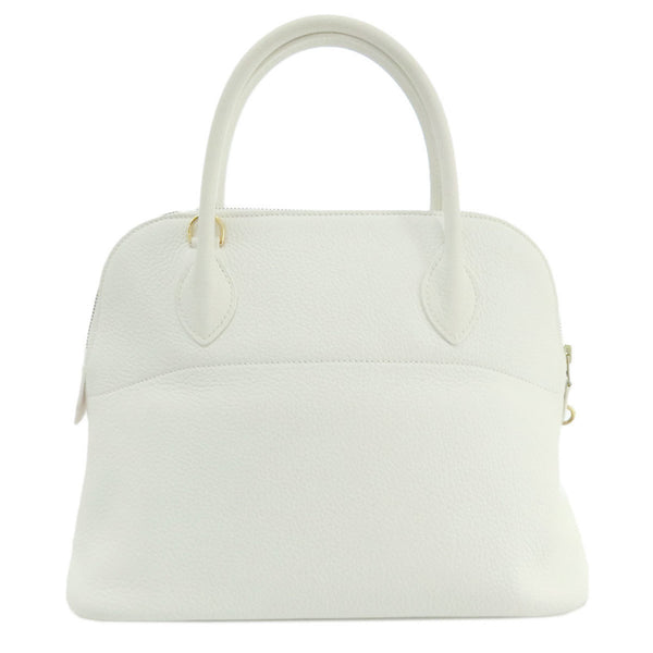 Hermes Bolide 31 White Handbag Taurillon Women's