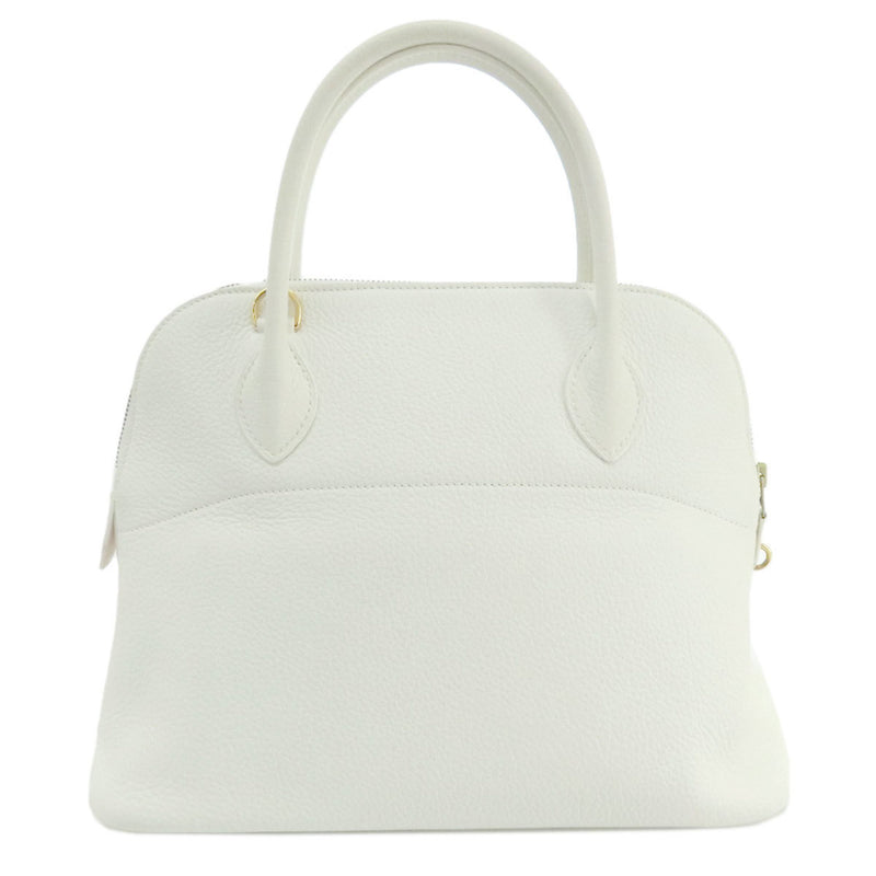 Hermes Bolide 31 White Handbag Taurillon Women's