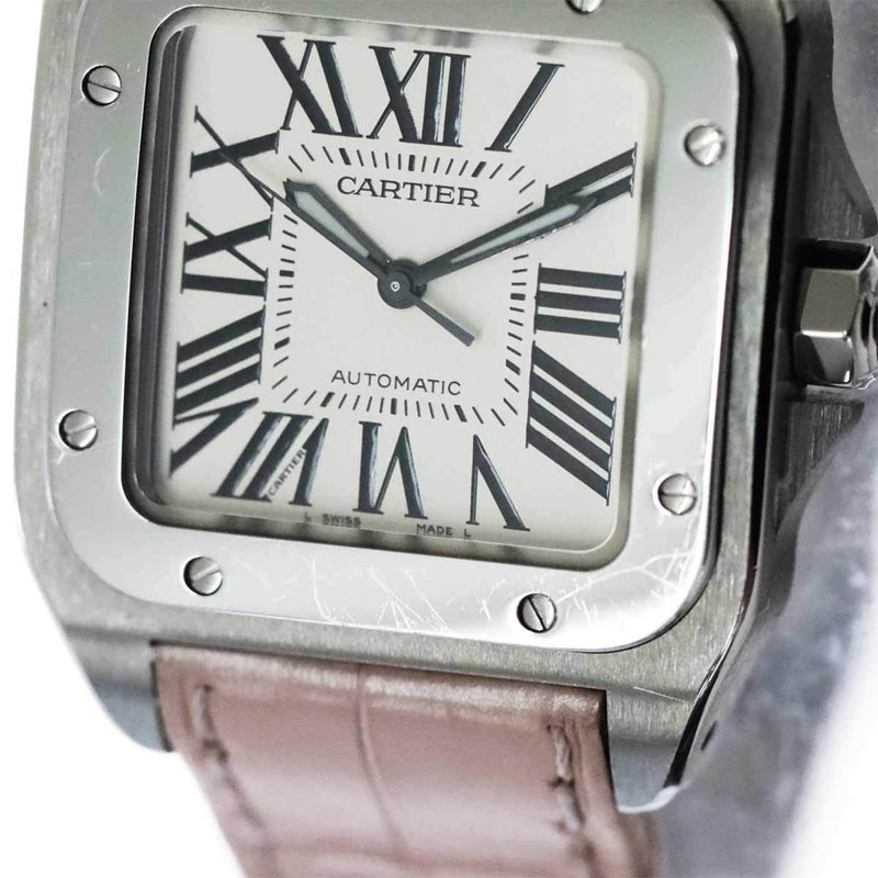 Cartier Santos 100 MM W20126X8 Boys' Watch Silver Automatic