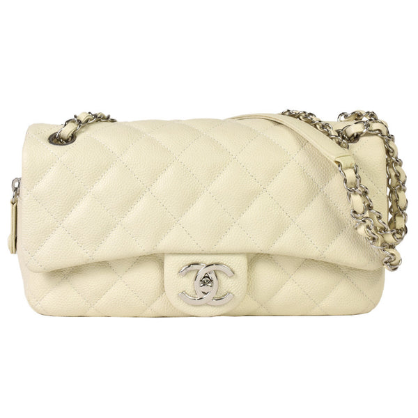 CHANEL Matelasse Shoulder Bag, Caviar Skin, Off-White, 8-digit, 20-series (manufactured in 2014) ITKNVA7GPAI0