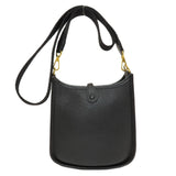 Hermes Evelyn TPM Black Shoulder Bag Taurillon Women's