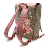 GUCCI GG Blooms Supreme Backpack PVC Suede Flower Print Beige Pink Multicolor 405019