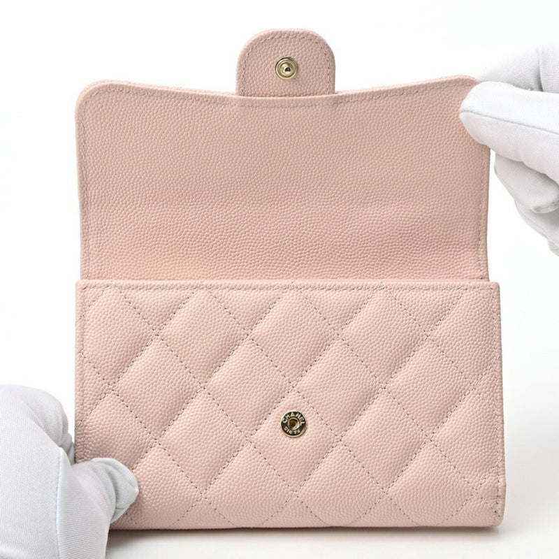 Chanel Matelasse Medium Flap Wallet AP0232 Caviar Skin T-155056