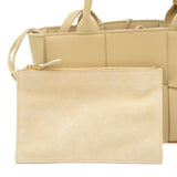 Bottega Veneta Maxi Intrecciato Arco Tote Bag Leather Beige