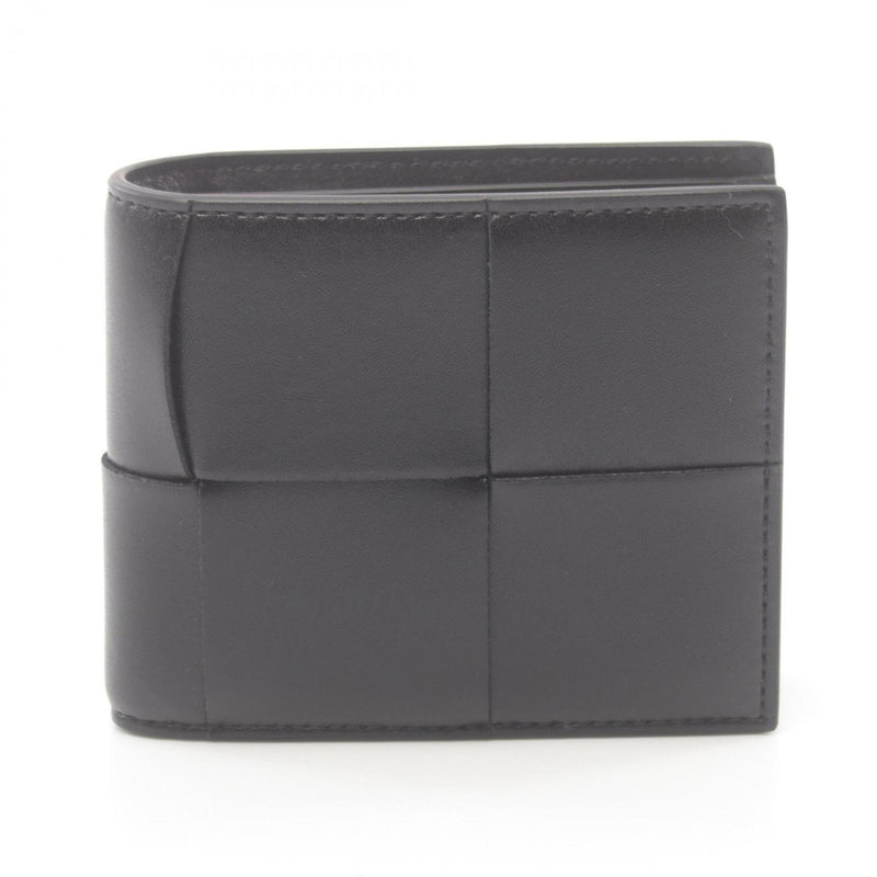 BOTTEGA VENETA Maxi Intrecciato Bi-fold Wallet Leather Men's Black 649605V47V18803