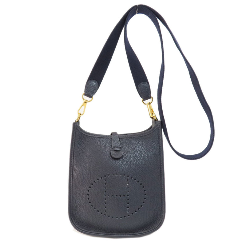 Hermes Evelyn TPM Blue Nuit Shoulder Bag Taurillon Women's