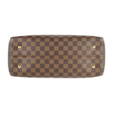 LOUIS VUITTON Louis Vuitton Kensington bowling handbag N41505 Damier canvas leather Ebene