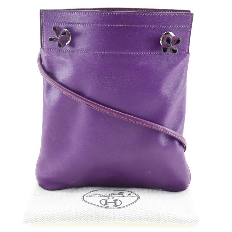 HERMES Aline Mini Shoulder Bag Vaux Swift 2020 Purple Y Crossbody Open Women's