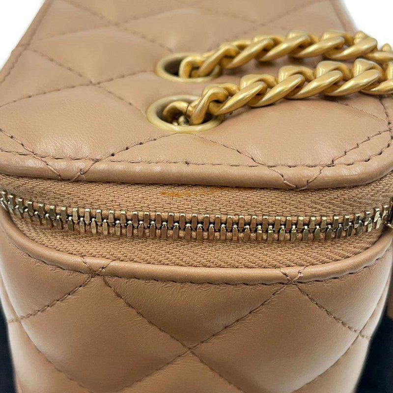 Chanel Chain Shoulder Bag Vanity Case Coco Mark Matelasse Lambskin AP3044 CHANEL