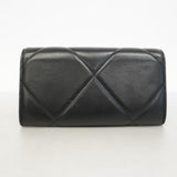 Chanel Long Wallet 19 Lambskin Black Women's