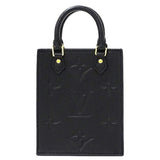 Louis Vuitton LOUIS VUITTON Bag Monogram Empreinte Women's Handbag Shoulder 2way Petite Sac Plat Noir M81417 Black