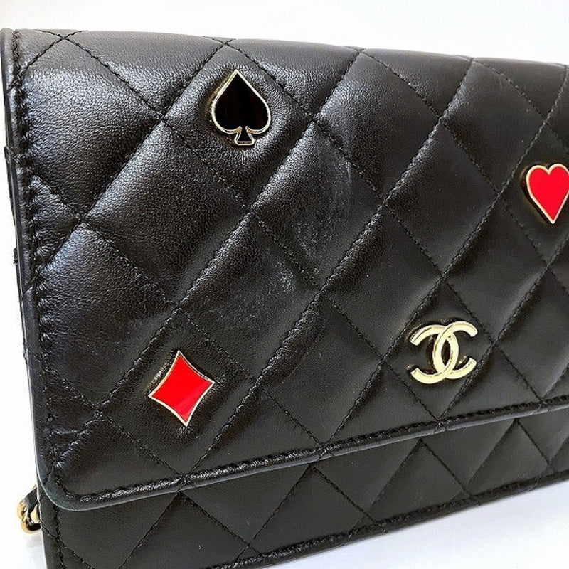 CHANEL Matelasse Chain Wallet AP3076 Long Pochette Women's