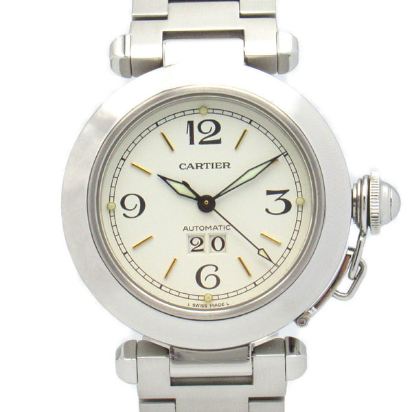 Cartier Pasha C Wristwatch Stainless Steel Men's Women's White W31044M7