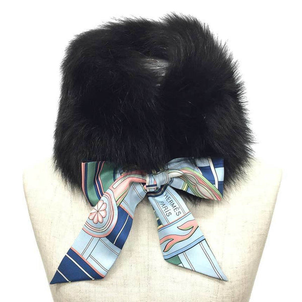 HERMES Hermes Tippet Fox Fur FUR COLLAR Collar Scarf Stole