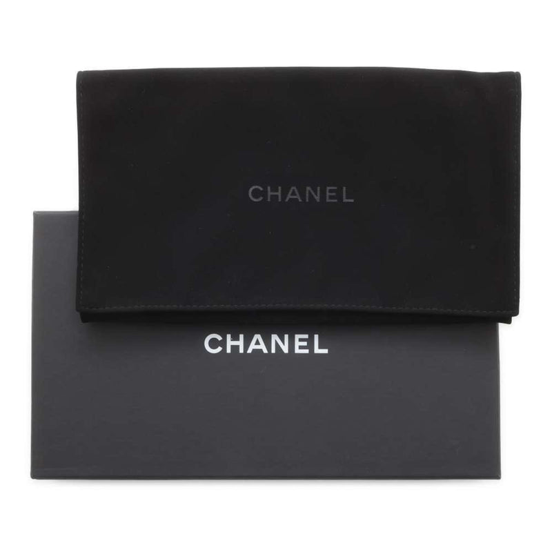 Chanel Long Wallet Classic Flap Matelasse Coco Mark Caviar Skin AP0241 CHANEL White